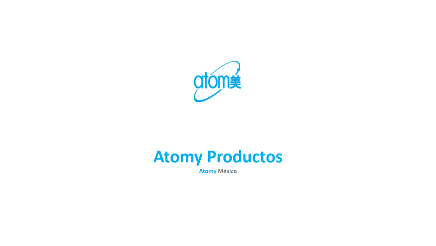 Atomy PPT Productos 