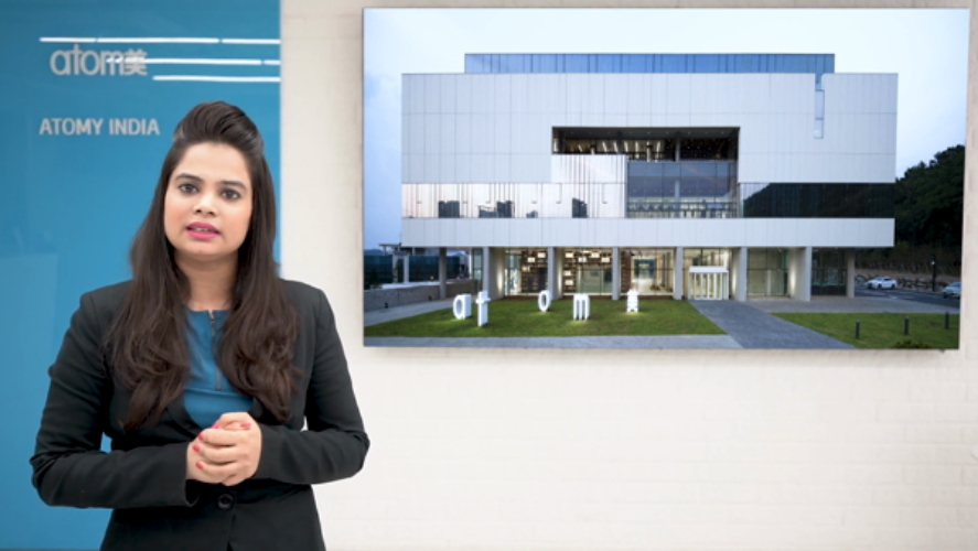 What is the purpose of Atomy Education Centre? (Hindi)