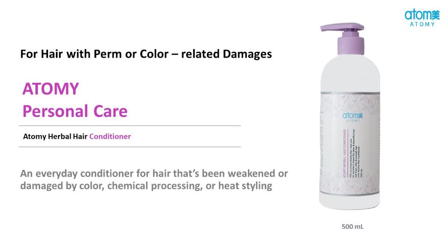 {Product PPT} Atomy Herbal Hair Conditioner 