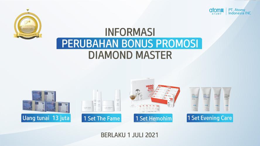 Perubahan Bonus Promosi Diamond Master Per 1 Juli 2021