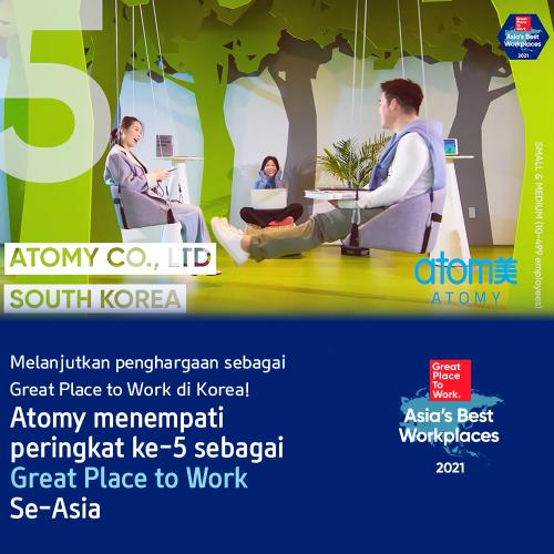 Atomy Menempati Peringkat ke-5 sebagai Great Place To Work Se-Asia