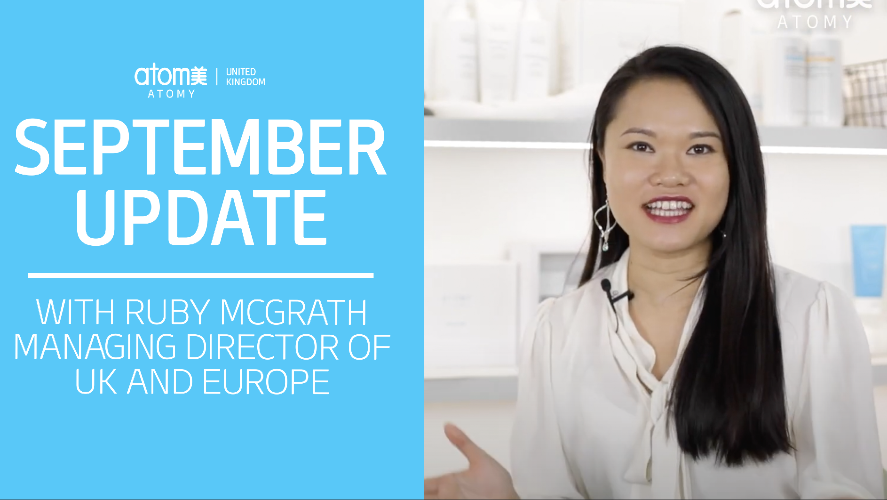 Atomy UK Updates Sept 2021 - Ruby McGrath, MD of UK and Europe