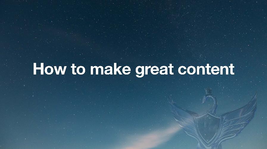 Broadcasting Workshop: How to make great content