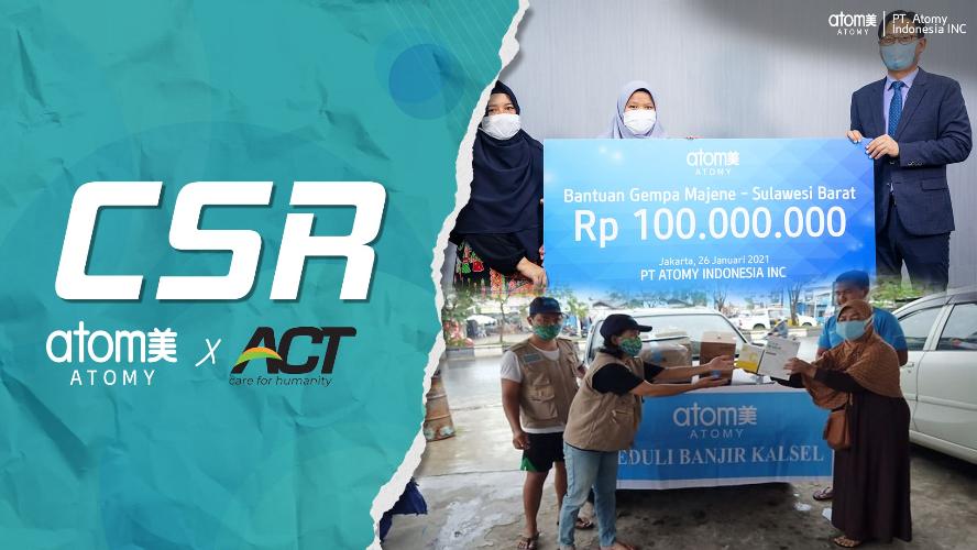 Gandeng ACT, Atomy Indonesia Salurkan Donasi Gempa Sulawesi Barat 