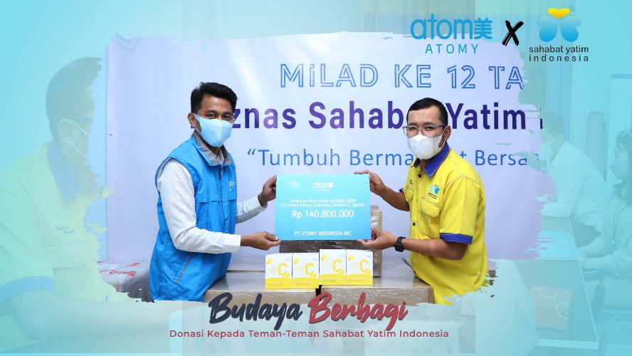 Atomy Indonesia Berikan Bantuan Donasi Berupa Vitamin C Kepada Sahabat Yatim Indonesia