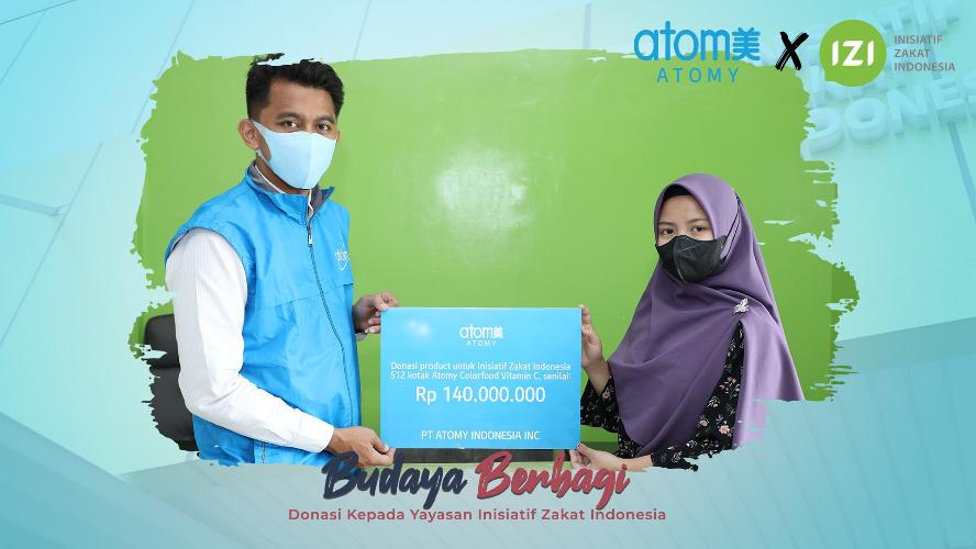 Atomy peduli masyarakat, Donasi Vitamin C disalurkan melalui Inisiatif Zakat Indonesia.