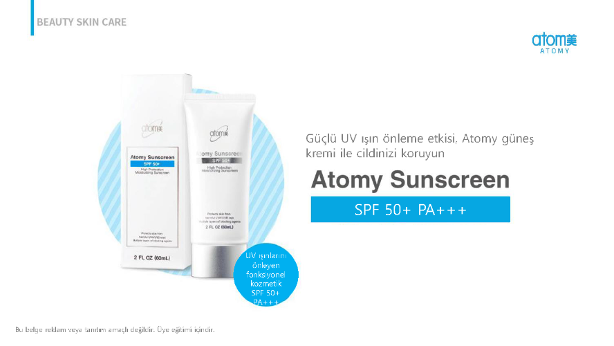 Atomy Sunscreen Güneş Kremi