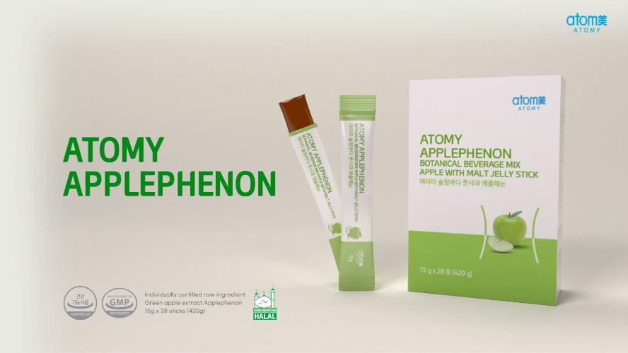 Atomy Applephenon Botanical Beverage Mix Apple With Malt Jelly Stick (ENG)