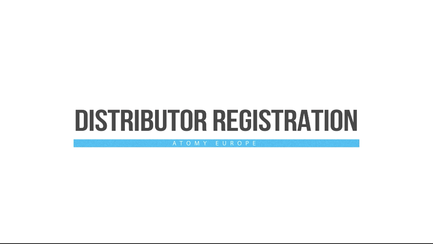 Distributor Registration (English)
