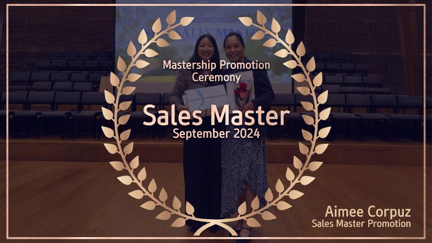 Sales Master Promotion Speech by Aimee Corpuz (Success Academy September 2024)