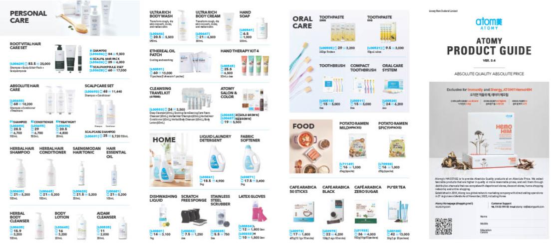 Atomy Products Leaflet - vol.3.4 2026 - New Zealand
